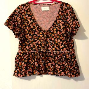 Cute Lucky Brand crop top, 100% cotton